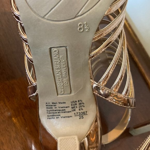 Gold Strappy Heels - Picture 7 of 10